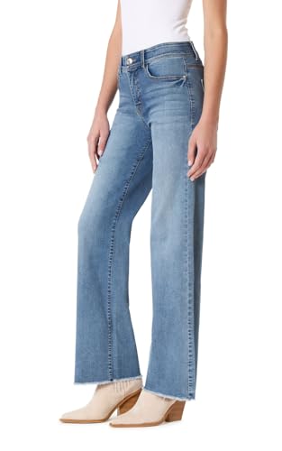Angels Forever Young Women's 360 Sculpt Mid-Rise Wide Leg Jeans