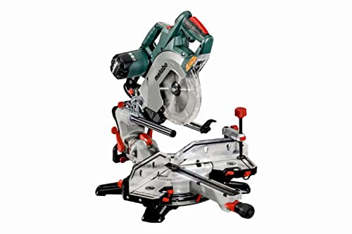 Metabo Kappsäge KGSV 72 XACT SYM (mit Zugfunktion + symetrisch verstellbarem Anschlagsystem, 1500 W, inkl. Laser + Arbeitslicht, Tisch drehbar) 612216000