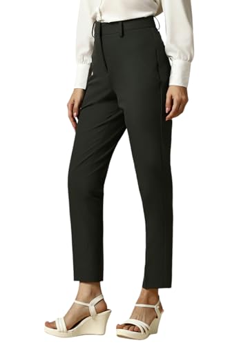 Image of Allen Solly Women's Slim Fit Mid Rise Trouser
