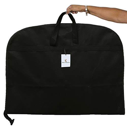 Image of Kuber Industries 94 x 60 x 1 CM Blazer /Suit Cover|Easily Foldable & Non Woven Fabric|Bag with Zipper Closure (Black)