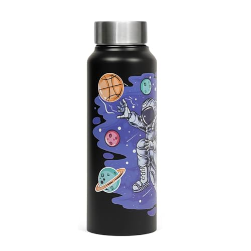 Image of VOIK Stainless Steel Printed Water Bottle 1000ml with UV Astronaut Print | Leakproof Water Bottle for Kids, Office, School, Gym, Sports & Travel | BPA Free, Rust Resistant, Reusable