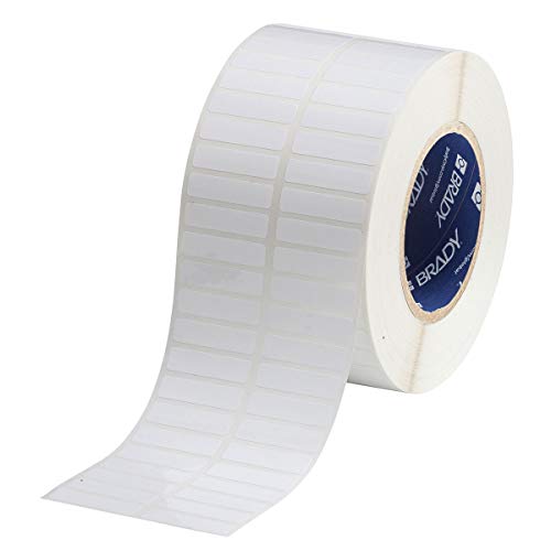 Étiquette THT-147-422-10 Brady en polyester blanc brillant 38x10 mm pour transfert thermique