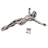 Silver-Tone Metal Corpus and INRI Sign | Make a Custom Crucifix | DIY Catholic Home Devotional Décor | Detailed Figurine of Jesus with Crown of Thorns and Arms Outstretched (4.5 Inch) #1