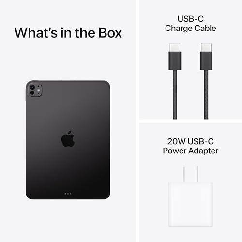 Image of Apple iPad Pro 11-inch (M5): Ultra Retina XDR display, 256GB, 12MP Front /Back Camera, Wi-Fi 7 with Apple N1 + 5G Cellular with C1X chip, Face ID - Space Black with AppleCare+ (2 Years)