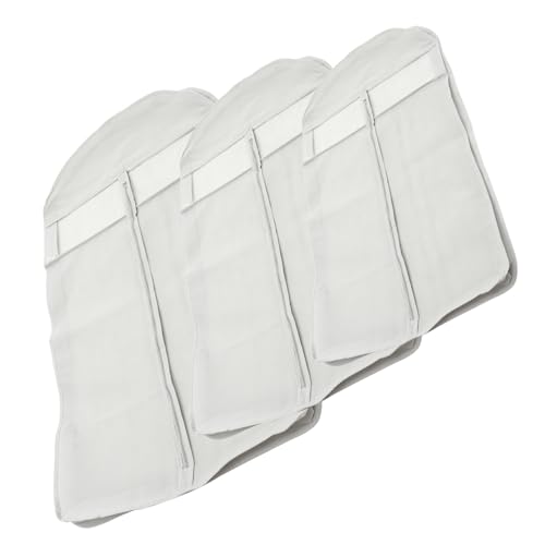 Ciieeo 3Pcs Dustproof Garment Bags for Closet Storage Waterproof Hanging Clothes Cover with Zipper Grey Dust and Moisture Resistant for Home Use
