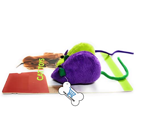The DDS Store Cat Mouse Toy, 2PCS Mouse Plush Toy Interactive Cartoon Pet Funny Toys for Cats Kittens (Single)