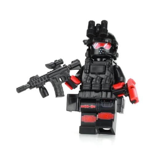 Battle Brick 1.6 Inches Tall Season 1 Emergency Strike Team Assaulter | Accessories Made in The USA | Genuine Military Minifig | Printed Tactical Legs