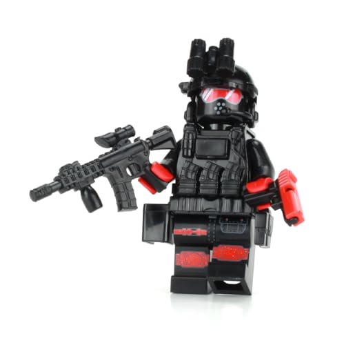 Battle Brick 1.6 Inches Tall Season 1 Emergency Strike Team Assaulter | Accessories Made in The USA | Genuine Military Minifig | Printed Tactical Legs