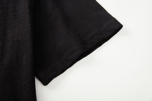 KLIEGOU Men's Slub Cotton Longline T-Shirt | 100% Textured Cotton Tee | Curved Hem | Crew Neck Casual Shirt | Pre-Shrunk4