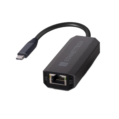 Sonnet Solo5G USB-C to 5 Gigabit Ethernet Adapter – RJ45 Supports 5Gbs, 2.5Gbps, 1Gbps, and 100Mbps, Plug-and-Play. Compatible with USB-C or Thunderbolt Port, Mac, Windows, and Linux