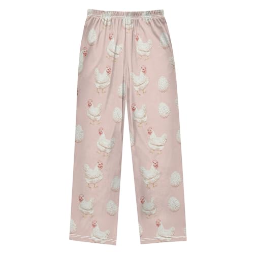 Chickens Eggs Vector Boys Pants Girl Sleep Pants Long Trousers Elastic Waist Lounge Bottoms S2