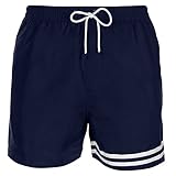 ZIWOCH Mens Shorts Casual Elastic Waist Drawstring Summer Beach Short Pants Swim Trunks with Mesh Li