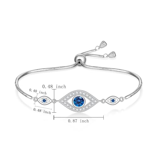 Evil Eye Bracelets for Women 925 Sterling Silver Blue Greek Evil Eye Bracelet Jewelry Gifts4