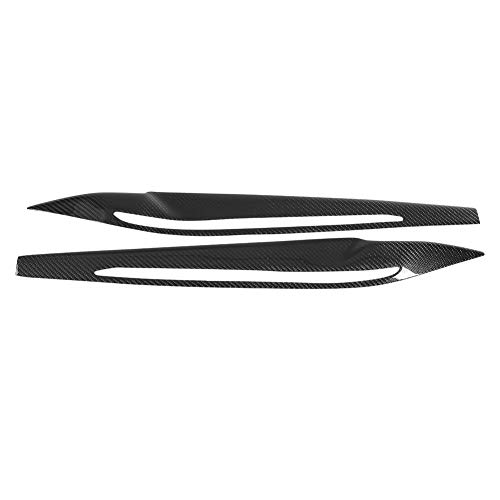 Ceja de faro de coche, 1 par de fibra de carbono real Tira de ajuste de párpado de ceja de faro automático para X5 F15 2014 2015 2016 2017 2018