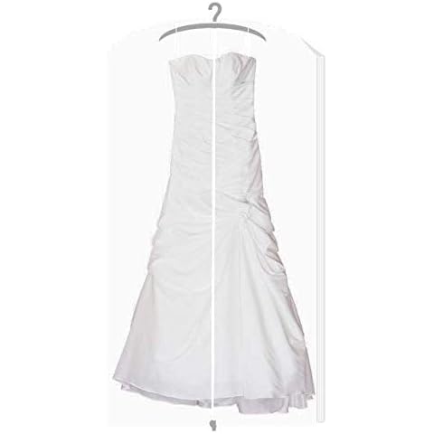 Funda transparente HBCOLLECTION para vestidos de novia extra largos con cremallera Cover