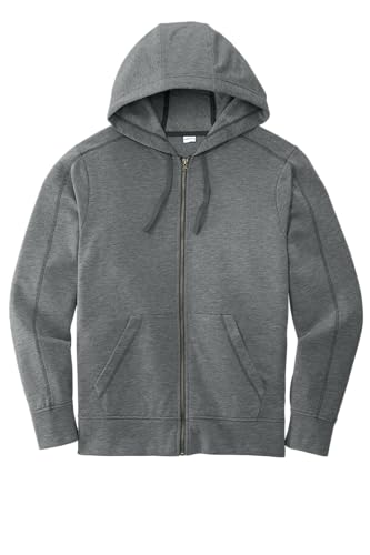 SPORT-TEK Unisex PosiCharge Tri-Blend Wicking Fleece Full Zip Hooded Jacket
