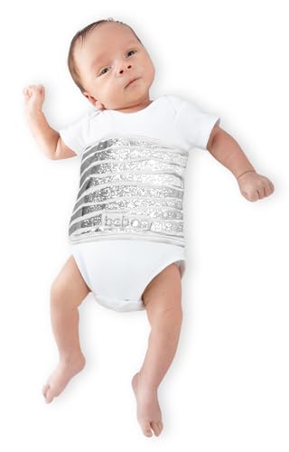 Struggling to See Babys Breathing on Night Vision Monitors? Visibli Baby Strap Reflective Panel Makes Movement Visible (White Medium 3M-12M)