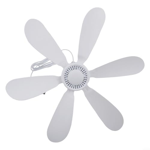 Ventilador colgante de techo para camping, silencioso, portátil, para exteriores, con control remoto, funciona con pilas, para tienda de campaña, senderismo, habitación