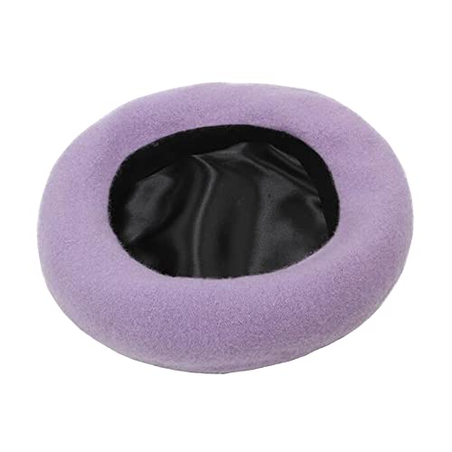 JOYHY Gorro forrado de lana de color sólido para hombre, violeta, Talla única Cover