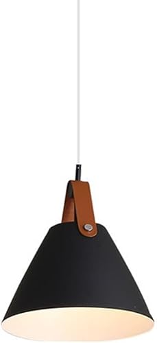 Miniatura 8 de Lámpara colgante de metal macarrón Lámpara colgante nórdica de UNA cabeza Lámpara de araña E27 para mesita de noche, bar, isla de cocina y mesa