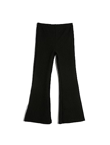 Calzoncillos de niñas con cintura elástica Koton estilo pantalones flare de canalé básico