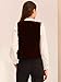 Allegra K Women's Waistcoat Steampunk Velvet Christmas Sleeveless Button Down V-Neck Suit Vests Medium Burgundy