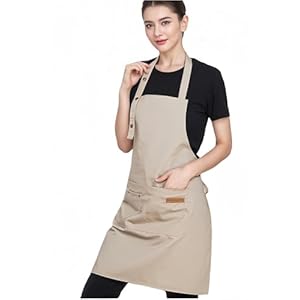 Waterproof Canvas Multi Pocket Tool Apron for Grilling, Kitchen, BBQ, Outdoor Woodwork, Unisex