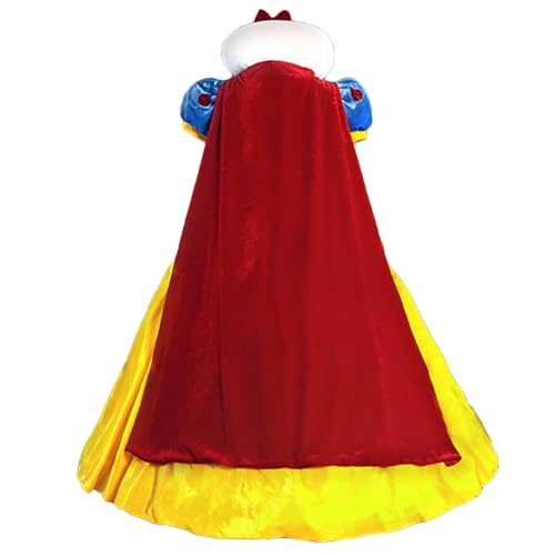 AYIMEIS Femmes Robe de Blanche Neige avec Cape et Bandeau Déguisements Blanche Neige Princesse Costume Anniversaire Noël Fête Halloween Carnaval Bal Cosplay pour Adulte – vue 2