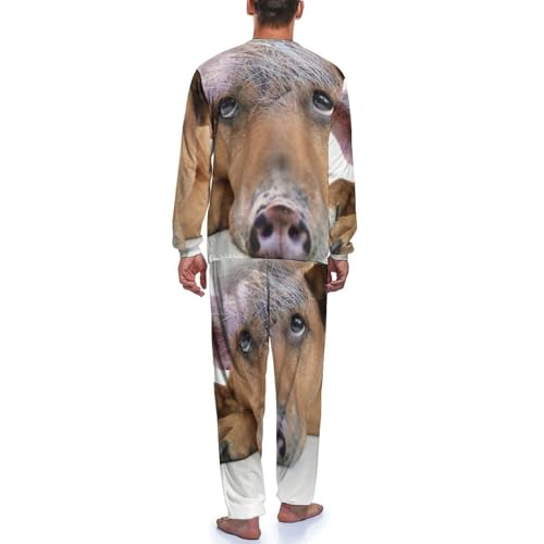 Ensemble de pyjama homme haut et bas de nuit Cochon De Neige - 4