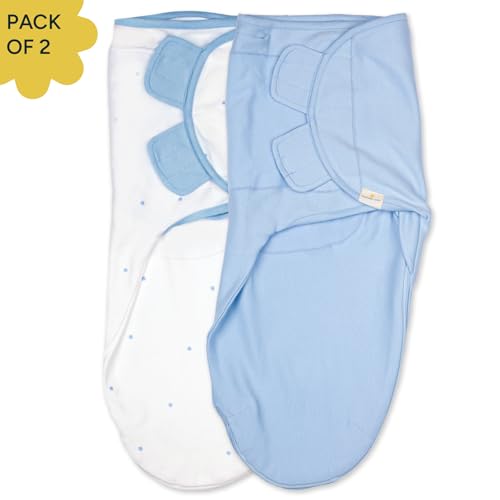 Image of NINTARABABY Swaddle Wrap for Newborns - Organic Cotton, 21 inch x 10 inch | Wake Me Not Swaddle with Baby-Safe Velcro, Ultra-Soft & Snug Sleep Sack, Breathable Swaddling Blanket, Gifts for 0-3 Months