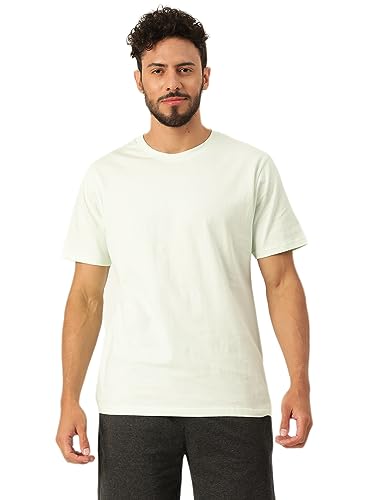Image of Solid Soft Cloth Round Neck Cotton Relaxed Fit T Shirt