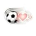 (3PCS) Soccer Ball Sticker with Heart 3 inch, Sport Sticker for Soccer Players, Soccer Decals,Love Soccer Stickers for Laptop, Water Bottles, Phones, Scrapbooks