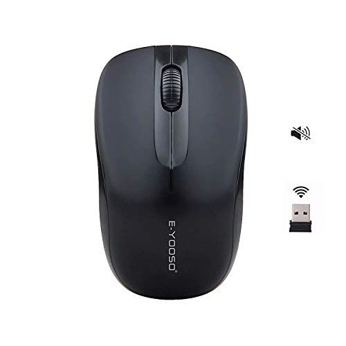 Wireless Mouse,E-YOOSO 2.4GHz Basic Fast-Scrolling&Ergonomic Minimalist Computer Mouse,800/1200/1600 Adjustable CPI,Solid Wireless Mice