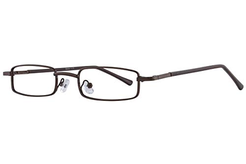 Image of Unisex Rectangular Metal Full Frame Power Reading Glasses