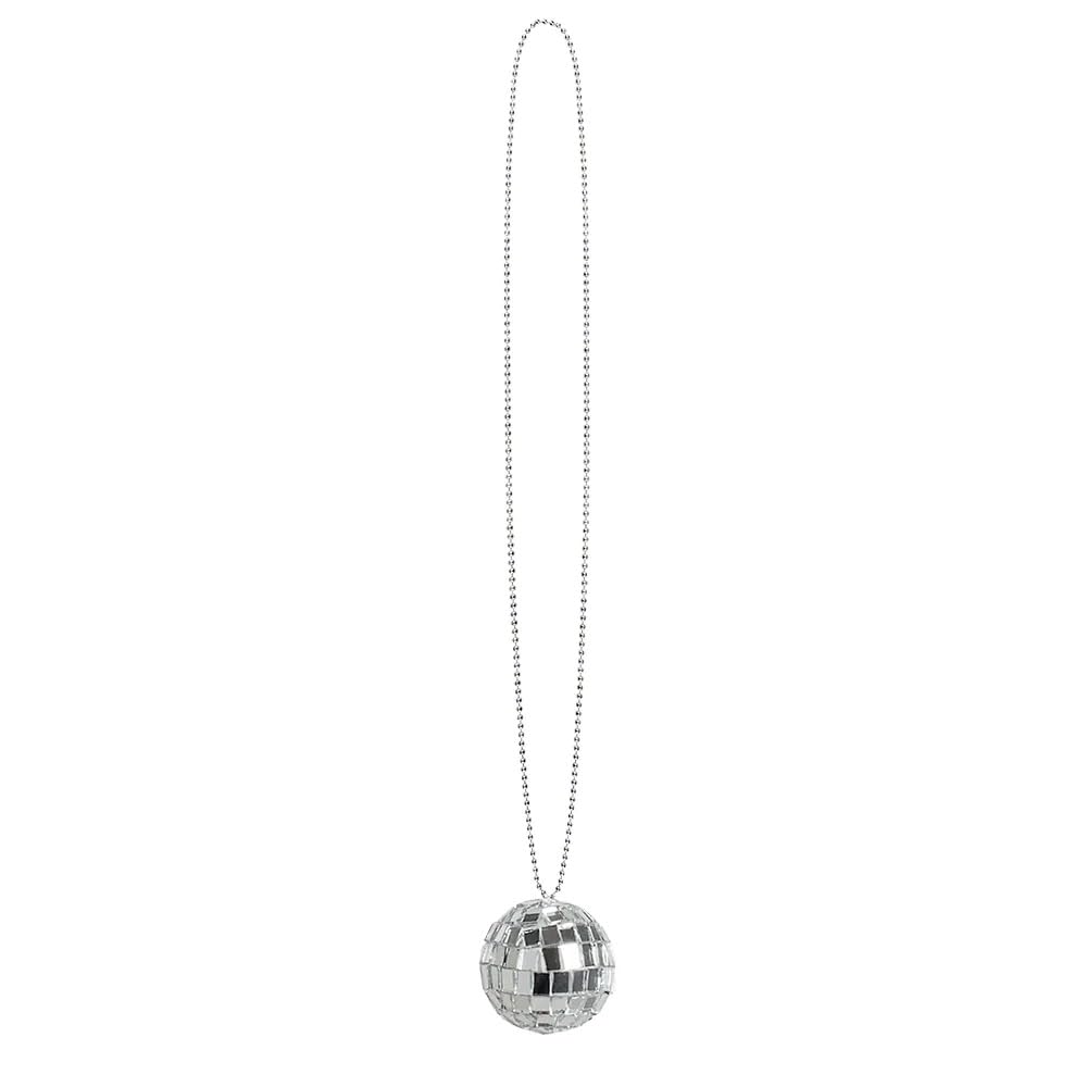 Struts Womens Dancing Queen Style 70s Mirror Ball Necklace