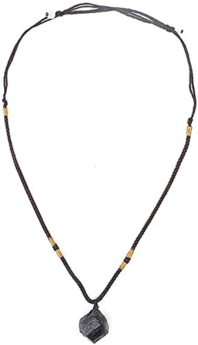 Collar De Cuero Con Colgante De Turquesa Peruana - Piedra Natural, 50cm, Regalo Elegante Para Mujer