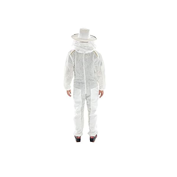 LYSON Imkeranzug aus Mesh und Baumwolle Imkeroverall mit abnehmbarem Hut belüftet Imkerbekleidung, Imkerjacke mit… – Bild 3