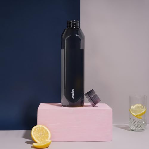 Image of Nayasa Space Plastic Water Bottle 1150 ml | Set of 6 | BPA-Free Fridge Bottle for Home, Office, School, Gym | Leak-Proof & Durable | Grey