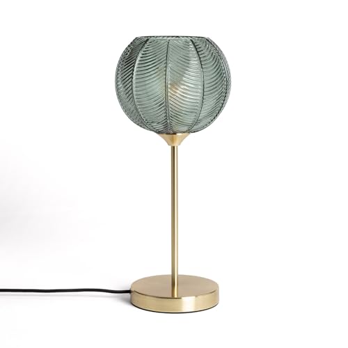 LEDKIA LIGHTING - Lampe à Poser Métal et Verre Klimt | Design Classique 1920s | Compatible Ampoule LED E27 | Utilisation Intérieure IP20 | Pour Salon,...