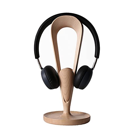 Headphone Stand Solid Wood Desktop Headset Rack Walnut Grain Creative High-End Rack Storage Rack Widely Compatible Color: A