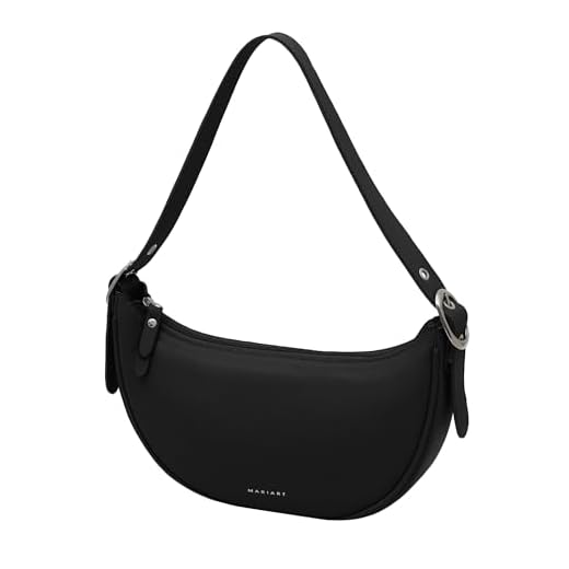 Mariart Bolsa Shoulder Feminina de Couro Bovino Legítimo Mariart Lima (Preto)