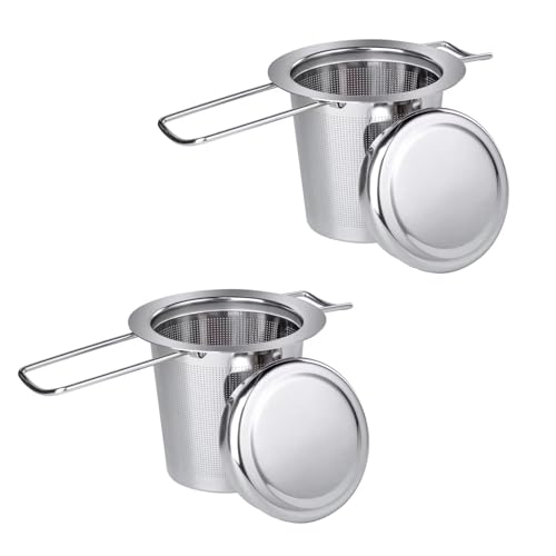 Uxreoib 2 Coladores De Té De Acero Inoxidable 304 Para Té Suelto, Colador Premium, Reutilizable, Apto Para La Mayoría De Tazas De Té, Cuencos De Té
