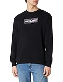 Chaud JACK & JONES Jcoaop Logo Sweat à col Rond Gc Maillot de survêtement, Noir, M Homme