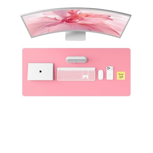 YSAGi Leather Desk Pad Protector, Office Desk Mat, Large Mouse Pad, Non-Slip PU Leather Desk Blotter, Laptop Desk Pad, Waterproof Desk Writing Pad for