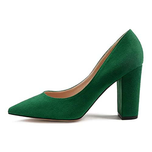 Image of JOY IN LOVE Chunky Heels for Women Pointed Toe Pumps