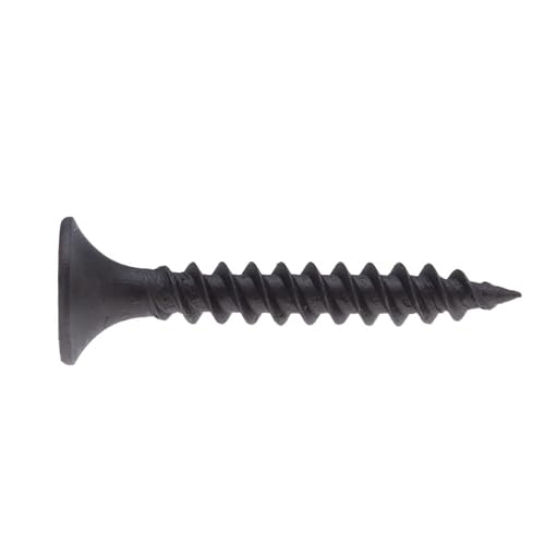 3.5X35mm Czarne wkręty do płyt gipsowo-kartonowych, samogwintujące łeb stożkowy phillips, drobny gwint, ostry punkt, fosforanem, wkręty do płyt gipsowo-kartonowych do profili stalowych (50 szt.)