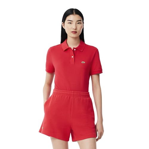 Image of Lacoste Women's Solid Regular Fit Polos