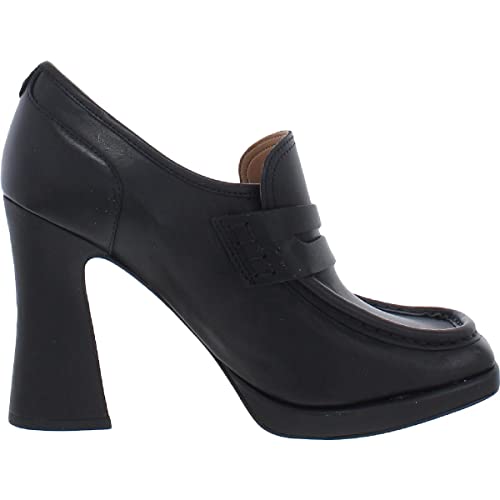 Sam Edelman Jeanette Dark Mocha Leather Square Toe Slip On High Platform Loafers2