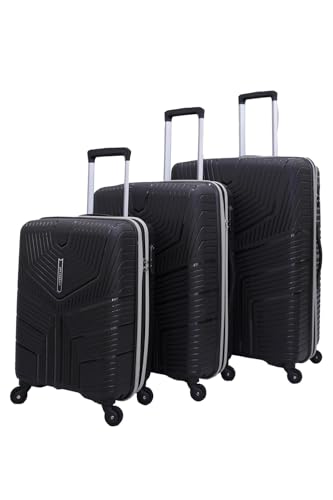 Image of VIP Aristocrat 3 Pc Set Cabin 55 cm (Small),65 cm (Medium),75 cm (Large) 4 Wheels Trolley,Hard Case Lightweight Bag & Combination Lock Suitcase with 7 Years International Warranty (R.Black)