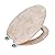 KECOP Toilet Seat, Elongated Toilet Seat, Soft Close Toilet Seat with Alloy Hinges Set, Easy to Clean and Install, Oval Elongated Toilet Seat Scratch Restitant(Beige)